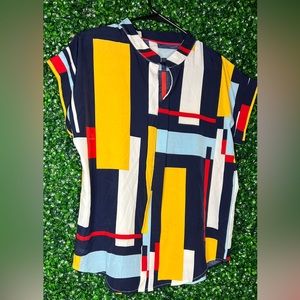 Medium abstract multi color shirt